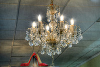 Chandelier & Red Shoes