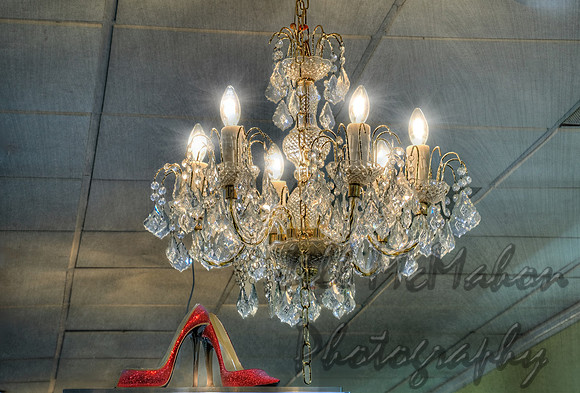 Chandelier & Red Shoes