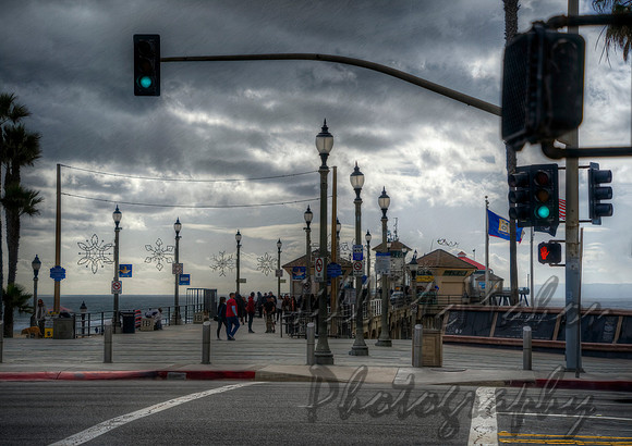 Cross Pacific Coast Highway To The Pier