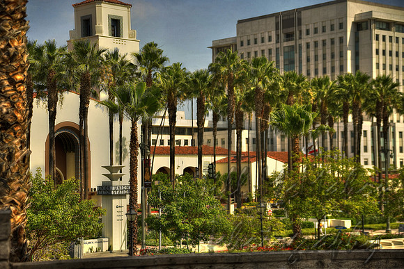 Union Station from the Avila Adobe