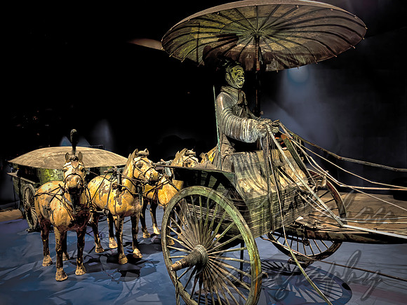 Half-Size Bronze Chariot To The Afterlife